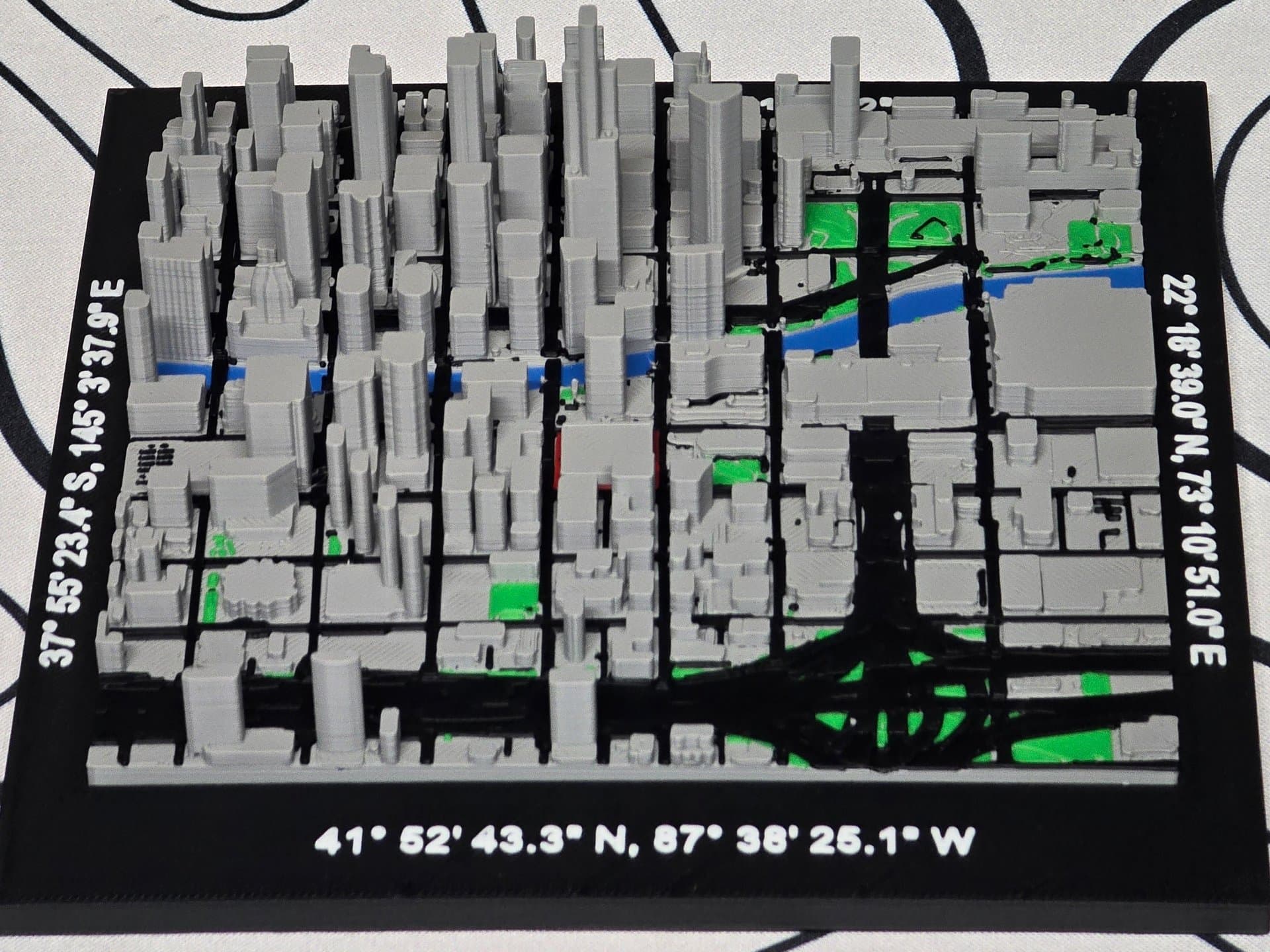Custom Cityscape Coordinate Art